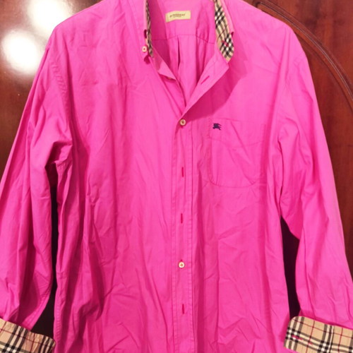 Burberry long sleeve shirt 3XL like new, pink, 100% cotton