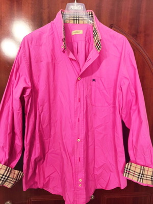 Burberry long sleeve shirt 3XL like new, pink, 100% cotton