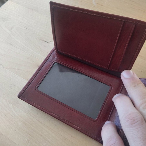 Burgundy leather wallet like new