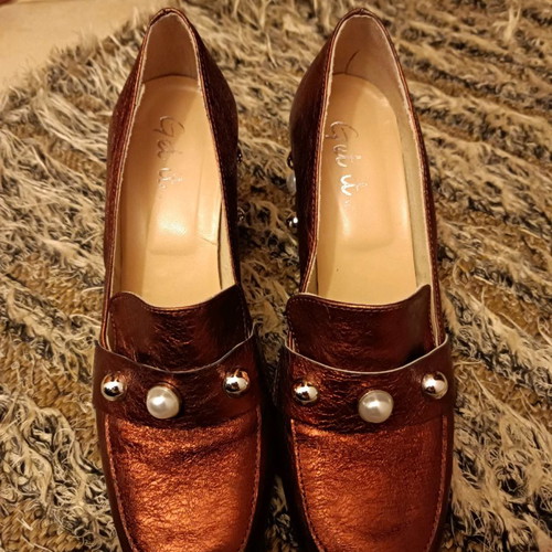 Got it leather pumps used brown size 40