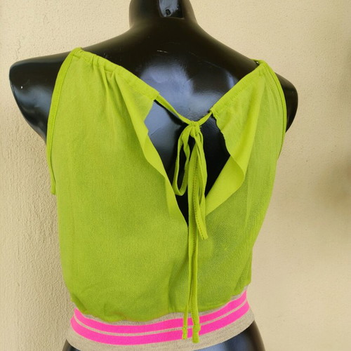 Vintage Y2K mesh crop top like new, multicolor
