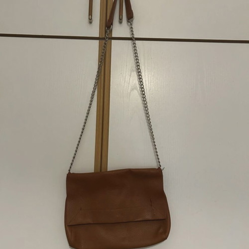Shoulder bag used, brown, spacious and comfortable