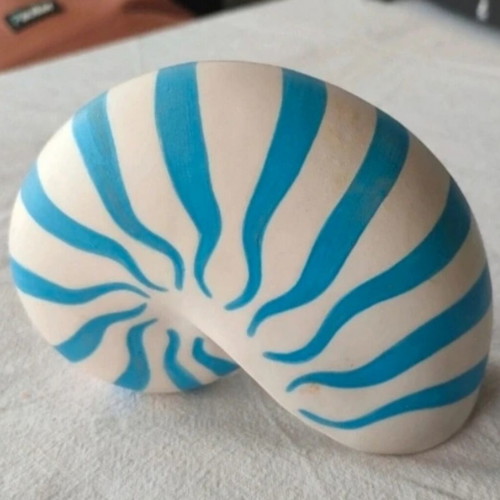 Decorative ceramic shell used, blue and white style