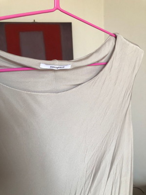 Biancoghiaccio fitted draped dress gray used, size M