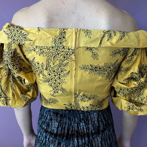 Nidodileda top like new, yellow, size S