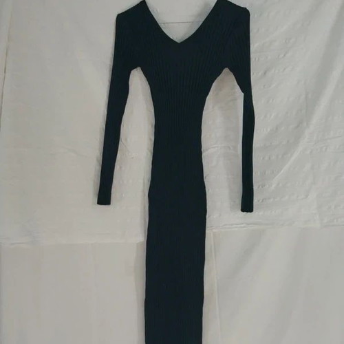 Fitted rib midi dress cypress like new