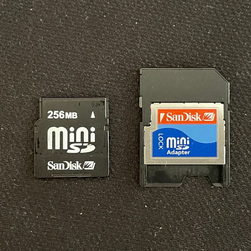 MiniSD Card 256 MB with Adapter like new