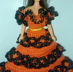 Old doll like new with vintage knitted dress