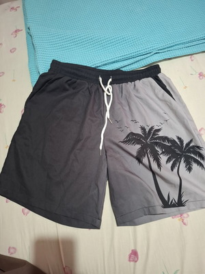 Men's swim shorts like new, black and grey, size L