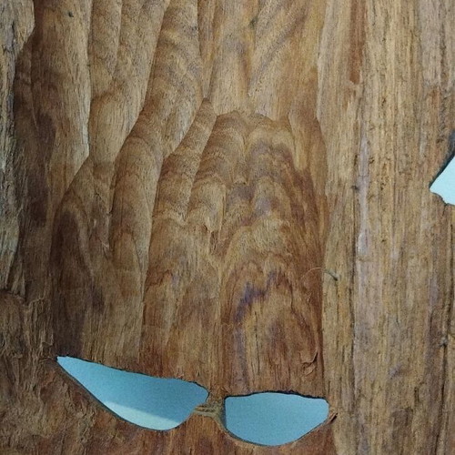 Pair of large handmade African masks from solid wood like new
