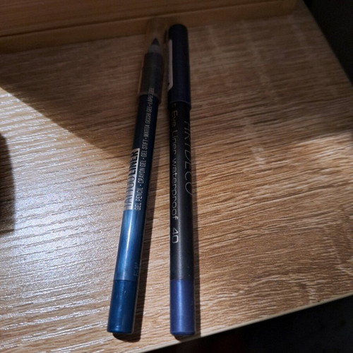 Two eye pencils Artdeco No.40 blue and Maybelline tattoo liner teal like new