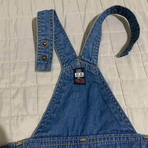 Denim overalls used, size 12-18 months