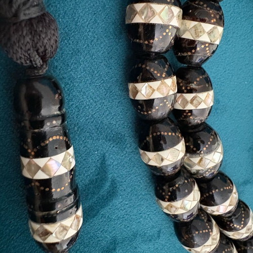 Komboloi from Yiousouri (black coral) like new with 33 beads