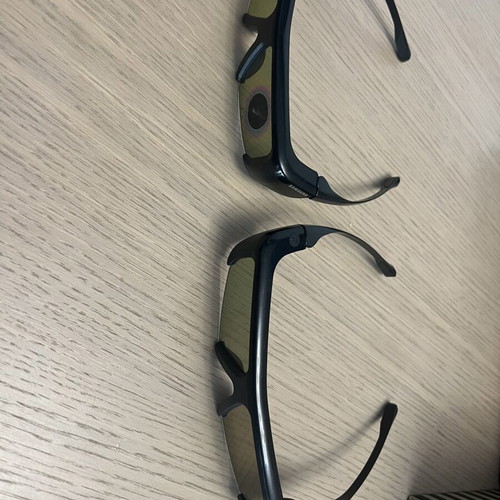Samsung 3D glasses used, 2 pairs, one with lens defect