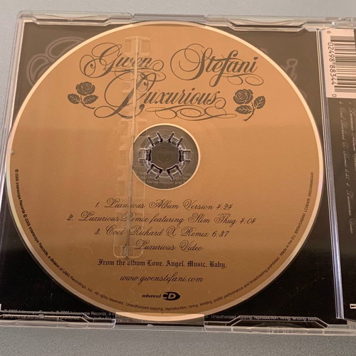 Gwen Stefani Luxurious 4-trk CD single used, pop
