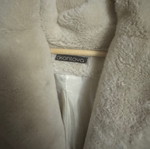 Ckontova Faux Fur Coat like new, white and beige