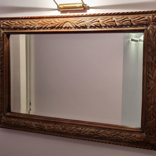Mirror wooden frame antique like new, dimensions 80x51cm