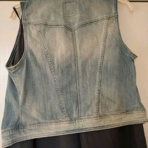 Bershka sleeveless denim jacket like new, blue, size S