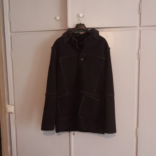 Shearling men's winter coat XL like new, dark brown