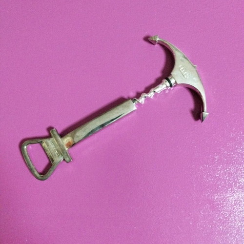 Silver bottle opener and corkscrew like new
