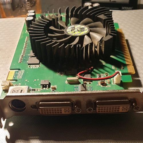 Nvidia Geforce 8600GT graphics card used, 512MB DDR2