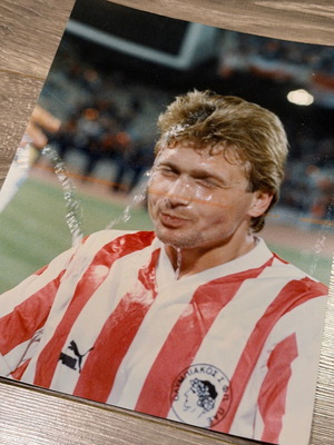 Collectible rare large photo of Lajos Detari new, authentic