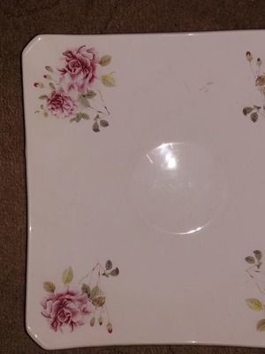 Porcelain platter used, vintage, large size