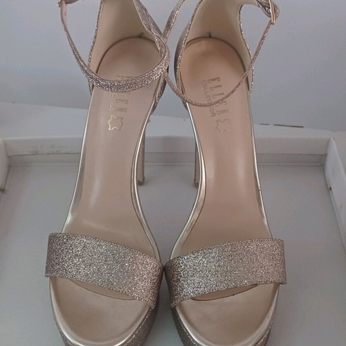 Ellen high-heeled sandals size 41 like new, gold