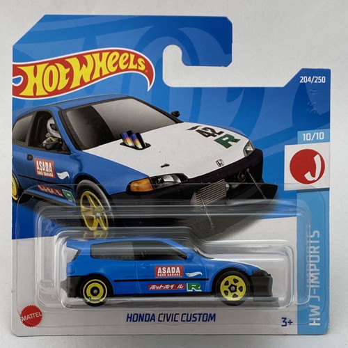 Hot Wheels Honda Civic Custom toy car 1:64, blue