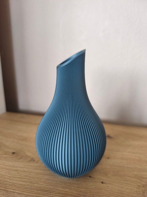 Japandi Design BlueGray Vase new made of PLA plastic