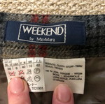 Max Mara weeken wool skirt plaid in gray, beige and red like new