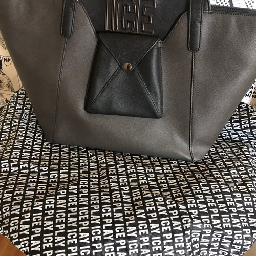Ice Play women's tote bag new, black, polyurethane