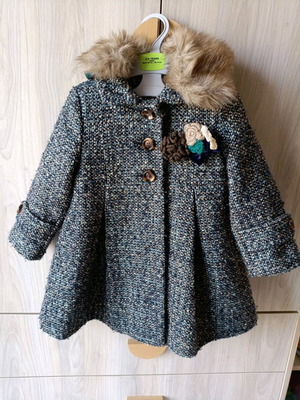 Monsoon coat for 3 years like new, blue and brown