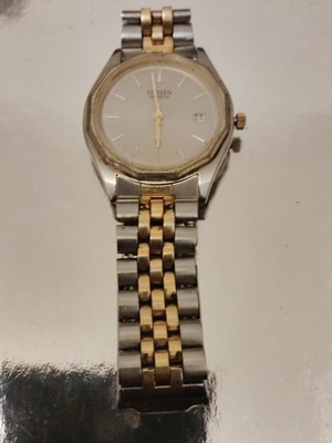 Citizen quartz watch used, men's, gold and silver