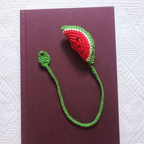 Watermelon Crochet Bookmark new, handmade