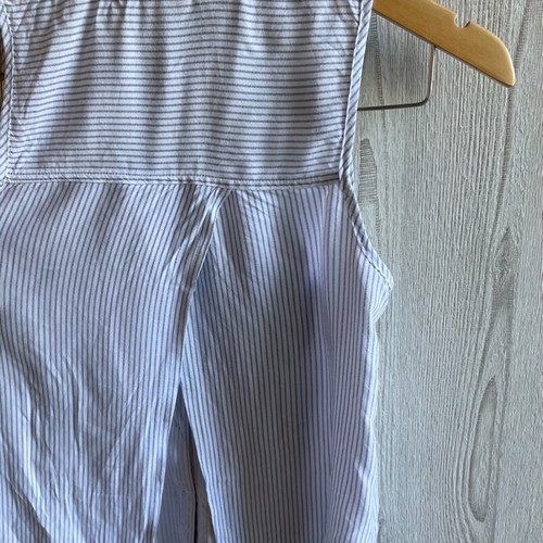Stradivarius striped summer shirt XS used, white and turquoise
