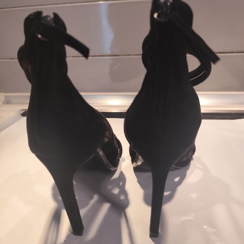 Zara basic black high heel sandals size 37