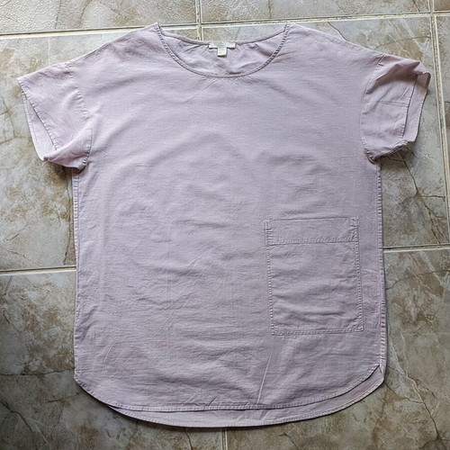COS short-sleeve cotton T-shirt, lilac, size M