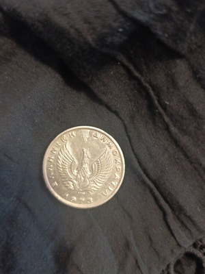 Coin 10 Drachmas 1973 used, Greek Republic period