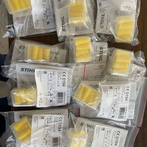 Stihl earplugs new, pack of 10 boxes x 4 pieces