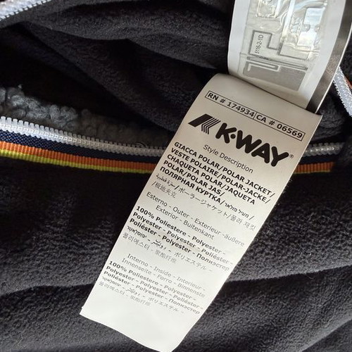 K-Way Reversible Polar Sherpa Jacket used, men's black and gray M
