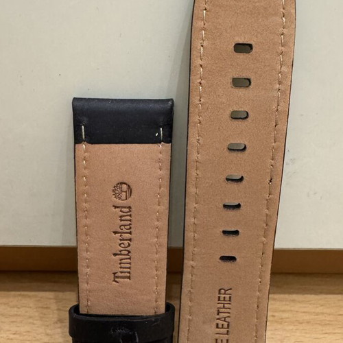 Timberland watch strap new, genuine leather, 24 mm, black