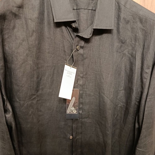 Ανδρικό πουκάμισο Ralph Lauren λινό μαύρο XL καινούργιο