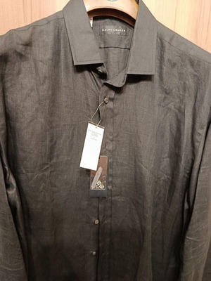 Ανδρικό πουκάμισο Ralph Lauren λινό μαύρο XL καινούργιο