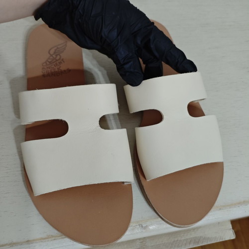 Ancient Greek Sandals cream color like new