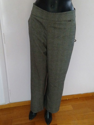 Wool plaid pants like new, size M 38 10, black gray