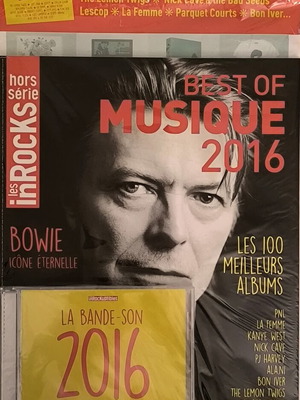 Les Inrockuptibles David Bowie περιοδικό με CD 2016 καινούργιο