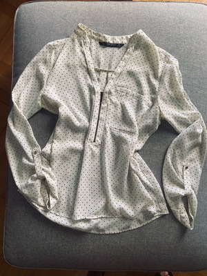 ZARA blouse shirt top silk texture like new, size S