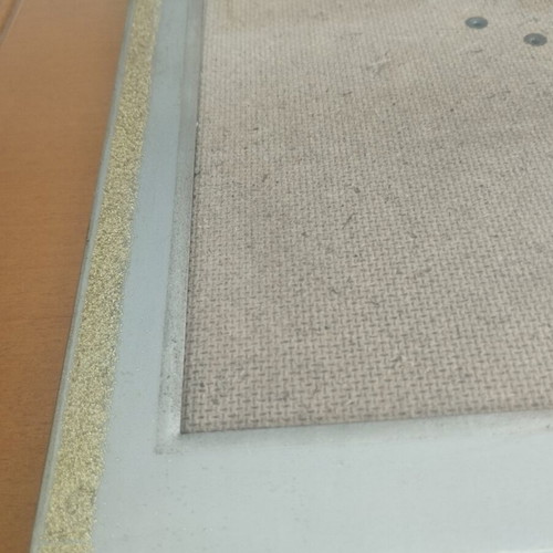 Metal photo frame 22x17cm silver matte with gold glitter like new