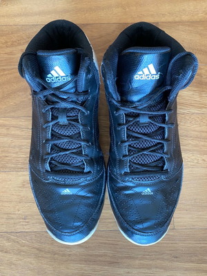 Adidas Basketball Shoes Like New, Black with White Details, Size 44